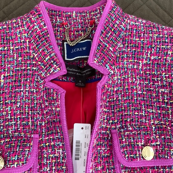 J Crew NWT Autumn Tweed Fitted Jacket/Blazer size 8 - Picture 9 of 17